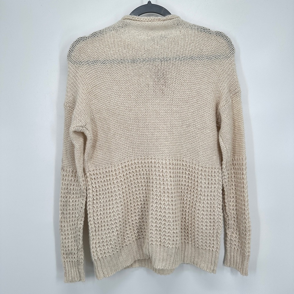 American Eagle Outfitters Women's Cream Knit Pullover Sweater XS‎ Cotton Blend - Picture 4 of 8